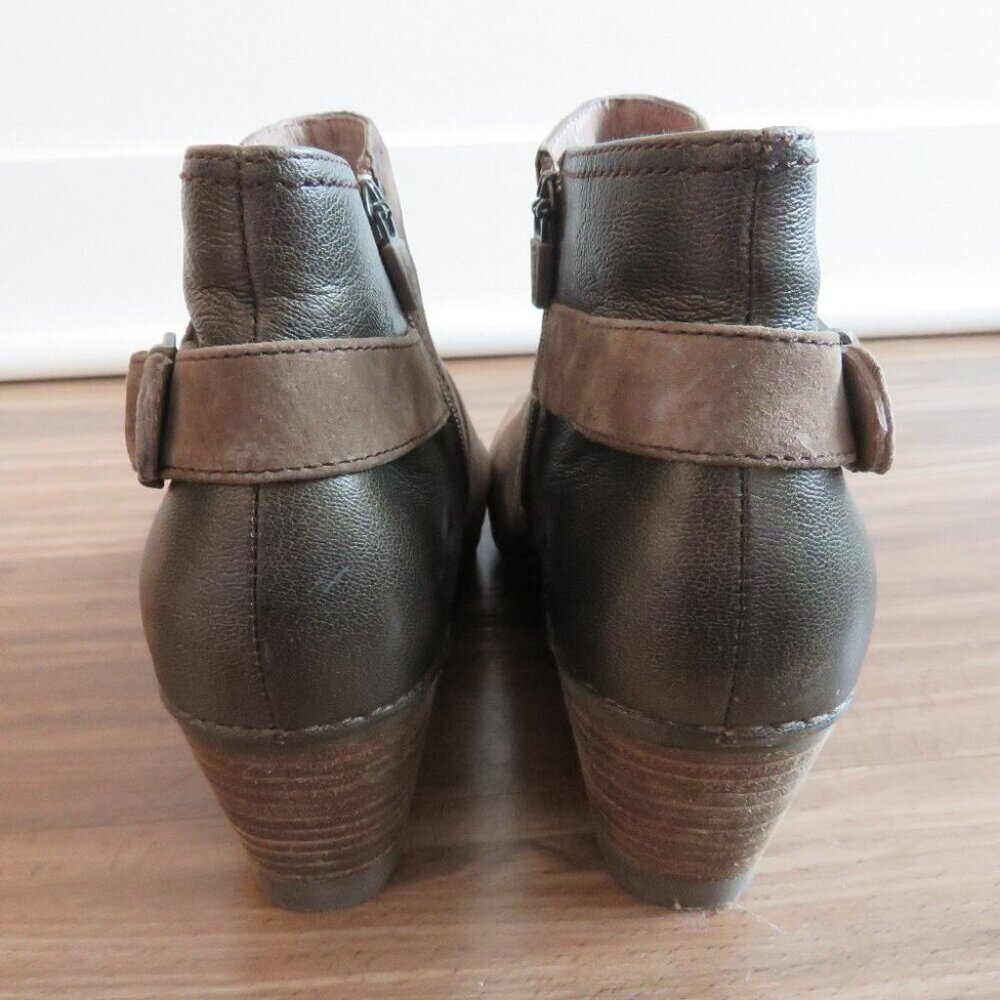 DANSKO Shirley Suede Leather Stacked Heel Ankle Boots in Taupe Size EU 40 - Picture 8 of 14